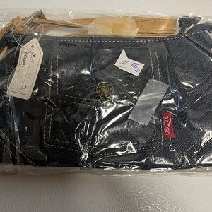 Baggo Denim Shoulder Bag with Stitch Detail